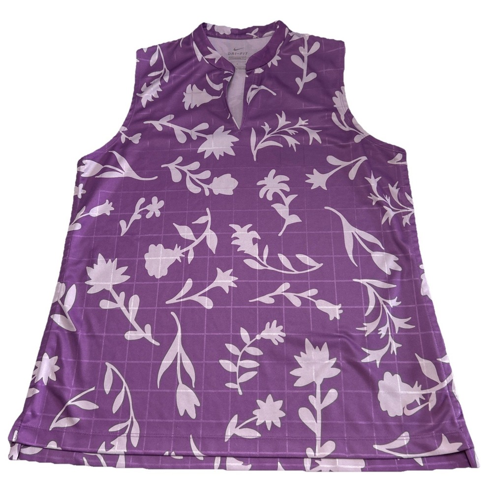 WOMEN'S NIKE DRI-FIT Sleeveless Golf POLO Sz Large‎ Activewear